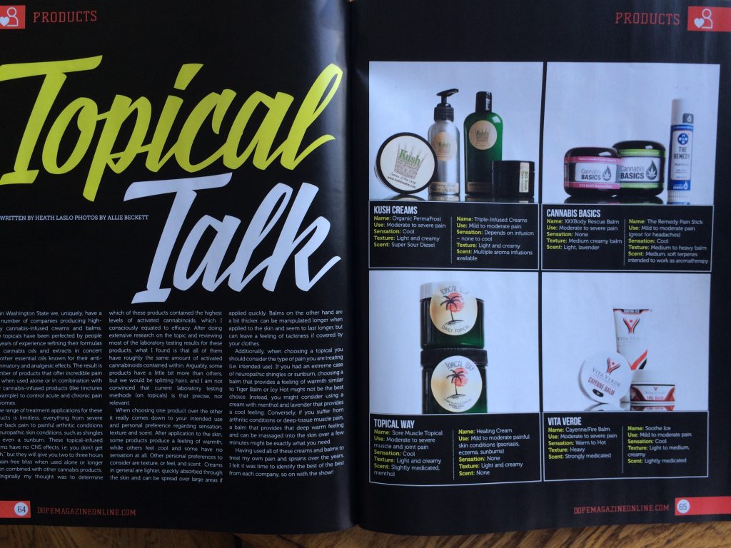 Dope Magazine Topicals Review July 2014